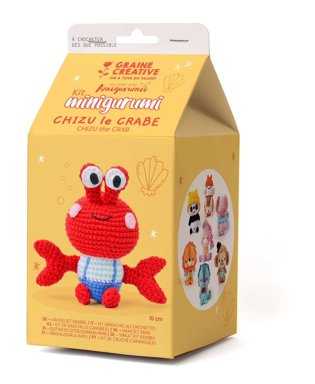 Graine Créative Chizu die Krabbe – komplettes Häkel-Bastelset