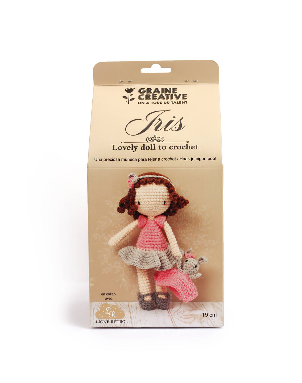 Graine Créative Iris Puppe – komplettes Häkel-Bastelset
