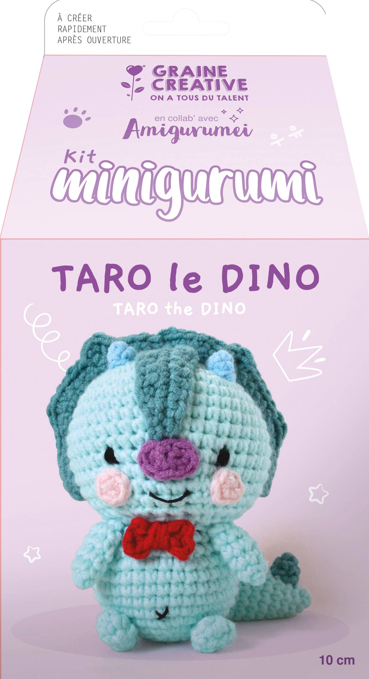 Graine Créative Taro der Dinosaurier – komplettes Häkel-Bastelset