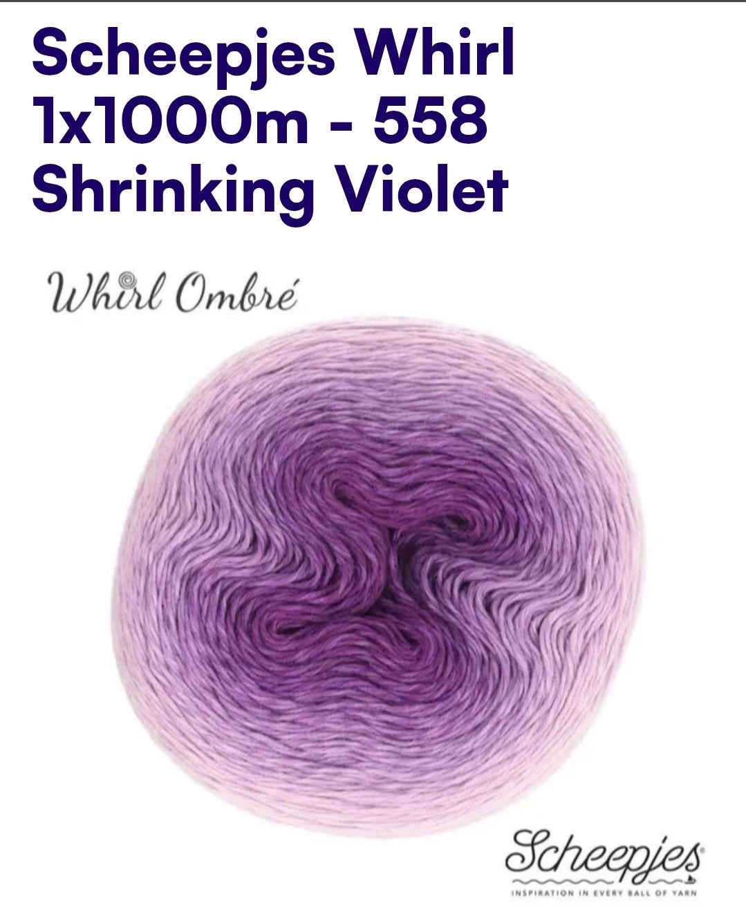 Scheepjes Whirl 1000m Farbverlaufsgarn 558 Shrinking Violet