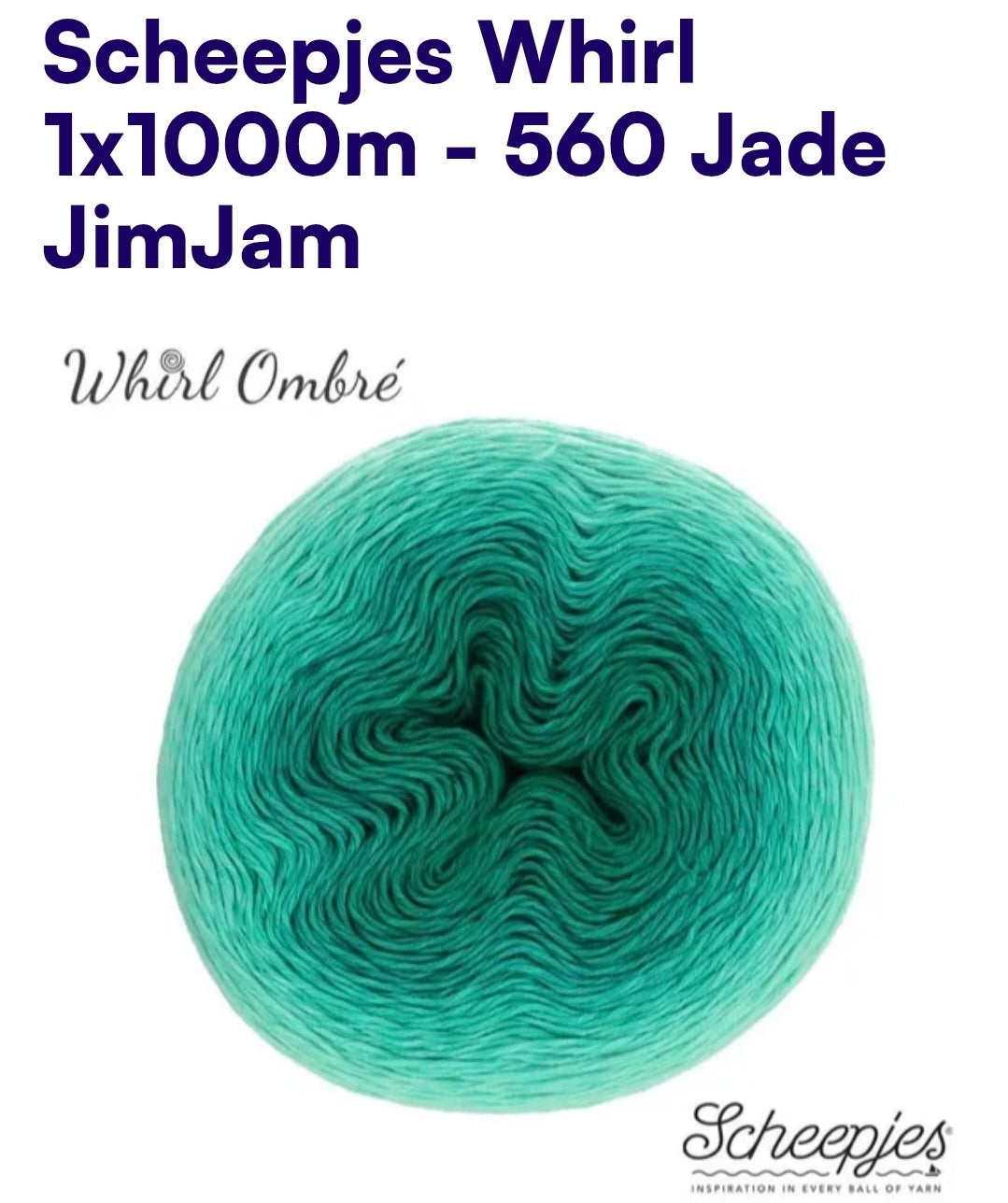 Scheepjes Whirl 1000m Farbverlaufsgarn 560 Jade JimJam