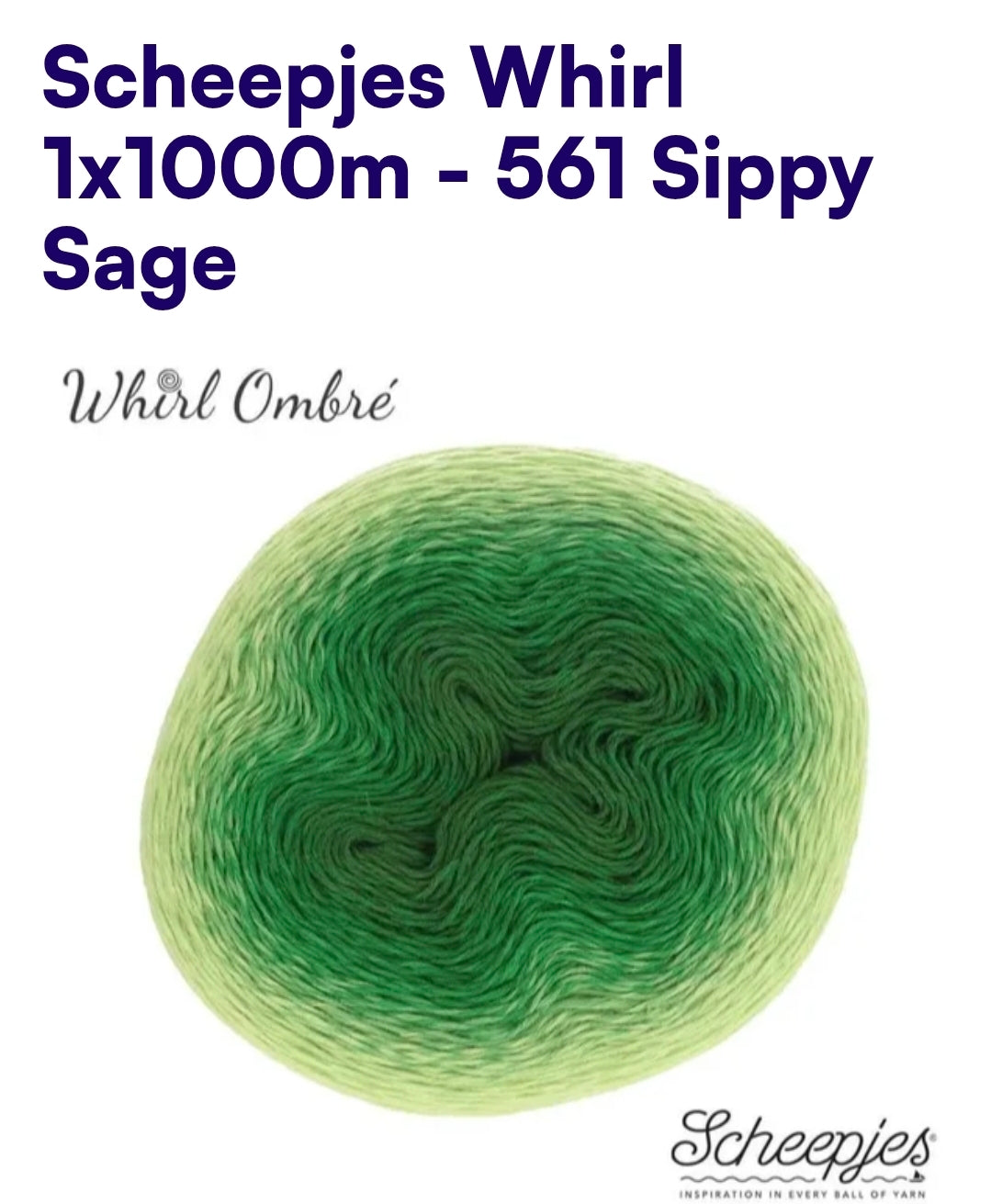 Scheepjes Whirl 1000m Farbverlaufsgarn 561 Sippy Sage