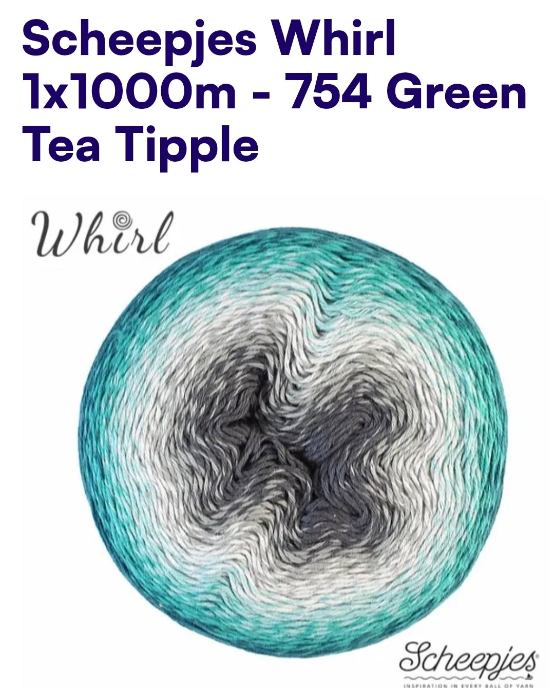 Scheepjes Whirl 1000m Farbverlaufsgarn 754 Green Tea Tipple