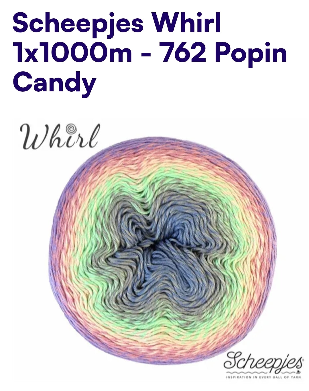 Scheepjes Whirl 1000m Farbverlaufsgarn 762 Popin Candy