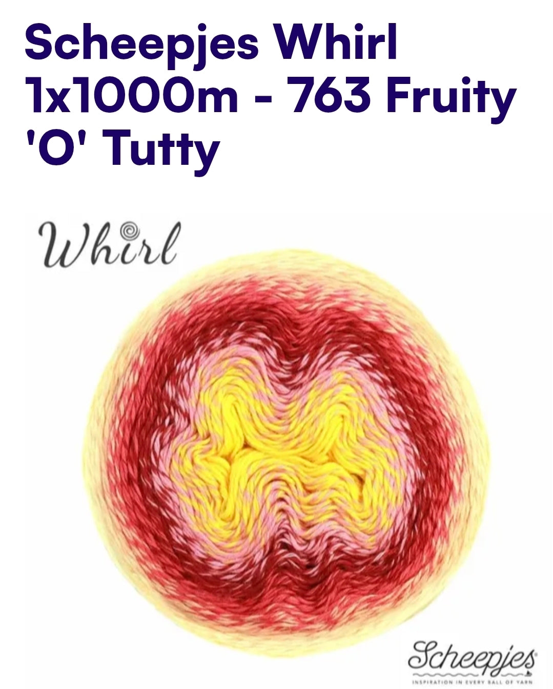 Scheepjes Whirl 1000m Farbverlaufsgarn 763 Fruity `O´ Tutty