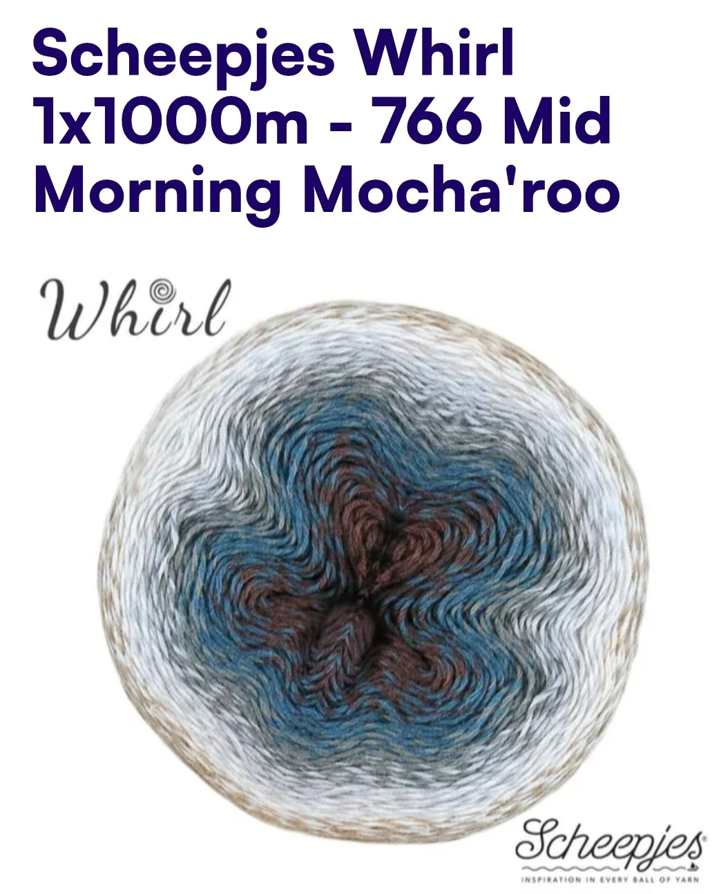 Scheepjes Whirl 1000m Farbverlaufsgarn 766 Mid Morning Mocha´roo