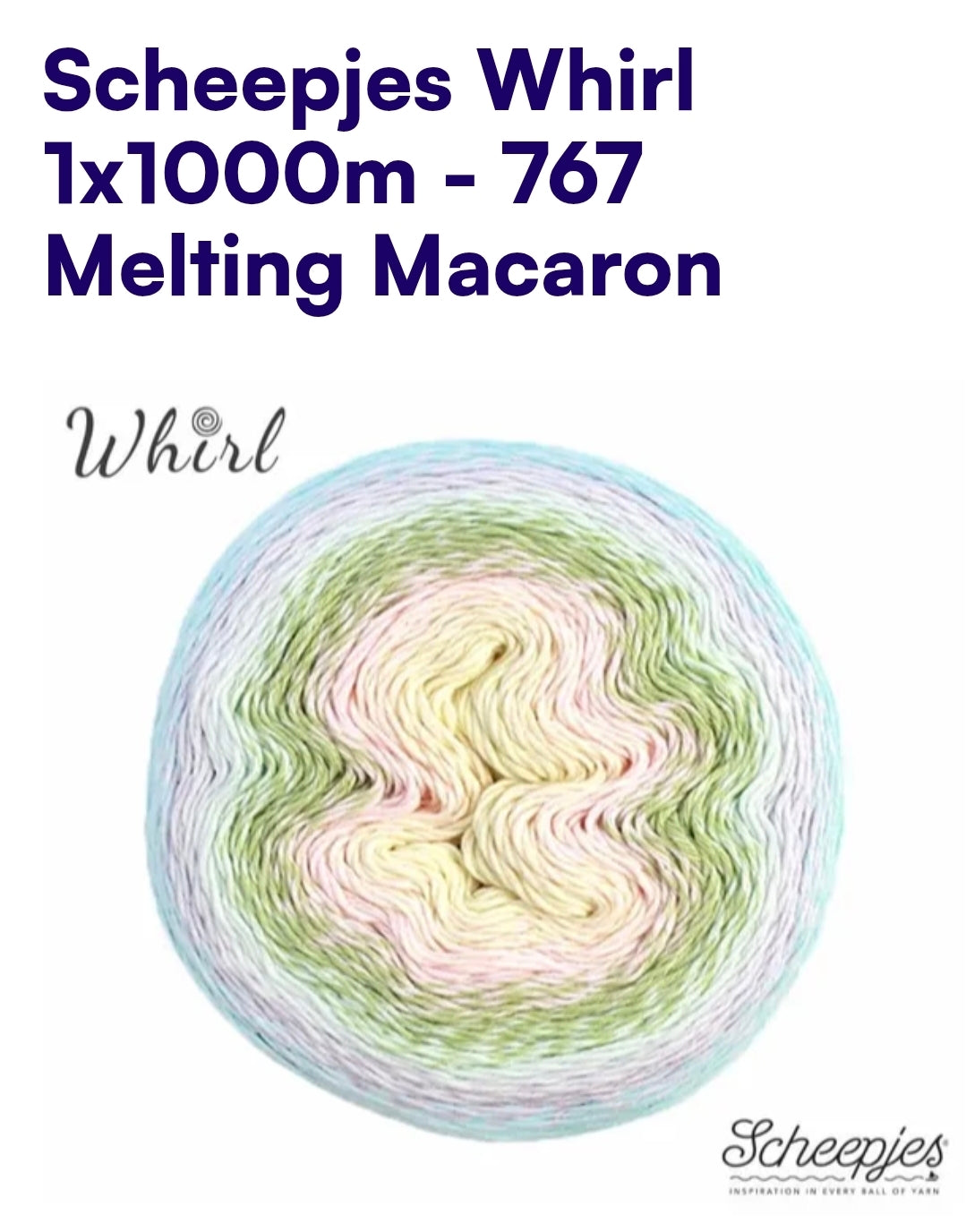 Scheepjes Whirl 1000m Farbverlaufsgarn 767 Melting Macaron