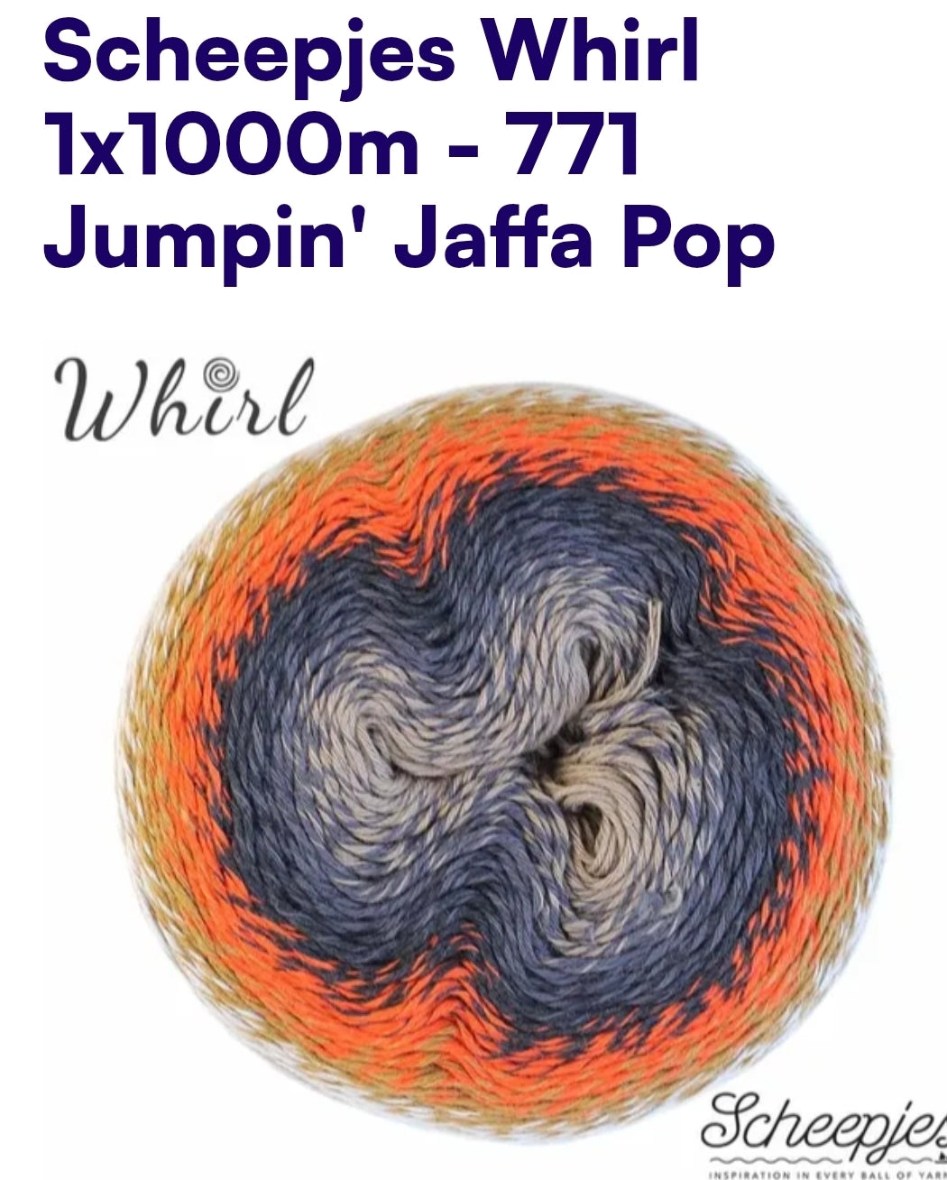 Scheepjes Whirl 1000m Farbverlaufsgarn 771 Jumpin´ Jaffa Pop