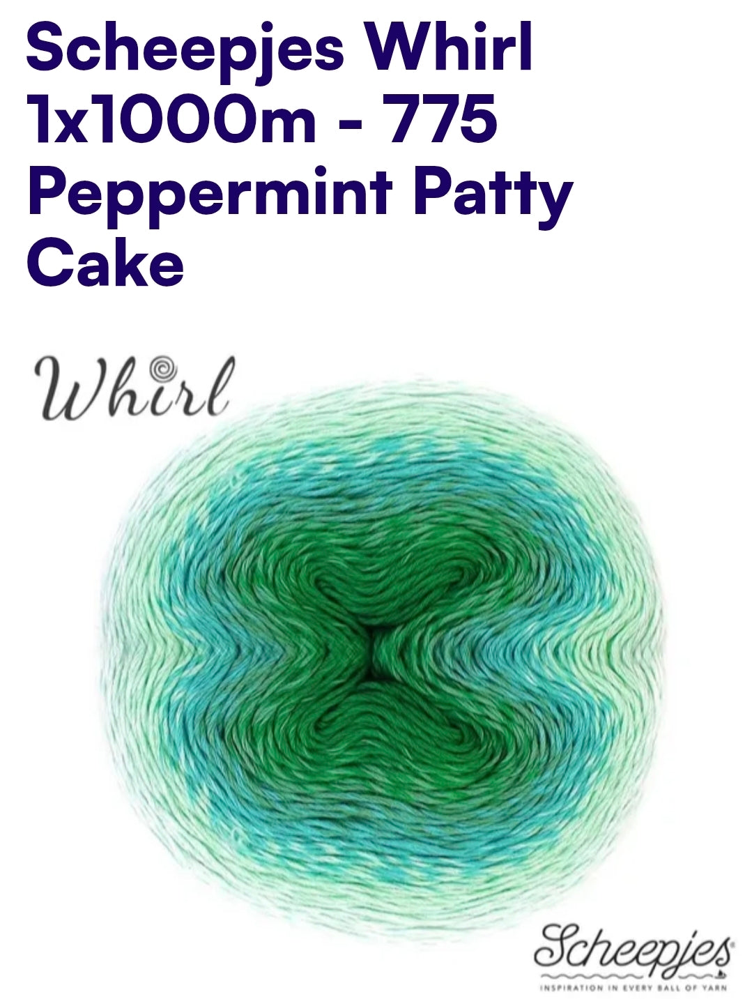 Scheepjes Whirl 1000m Farbverlaufsgarn 775 Peppermint Patty Cake
