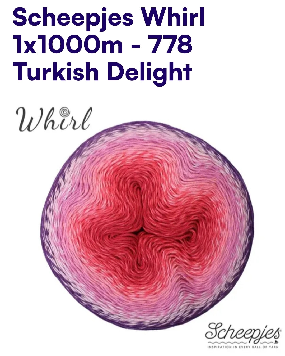 Scheepjes Whirl 1000m Farbverlaufsgarn 778 Turkish Delight