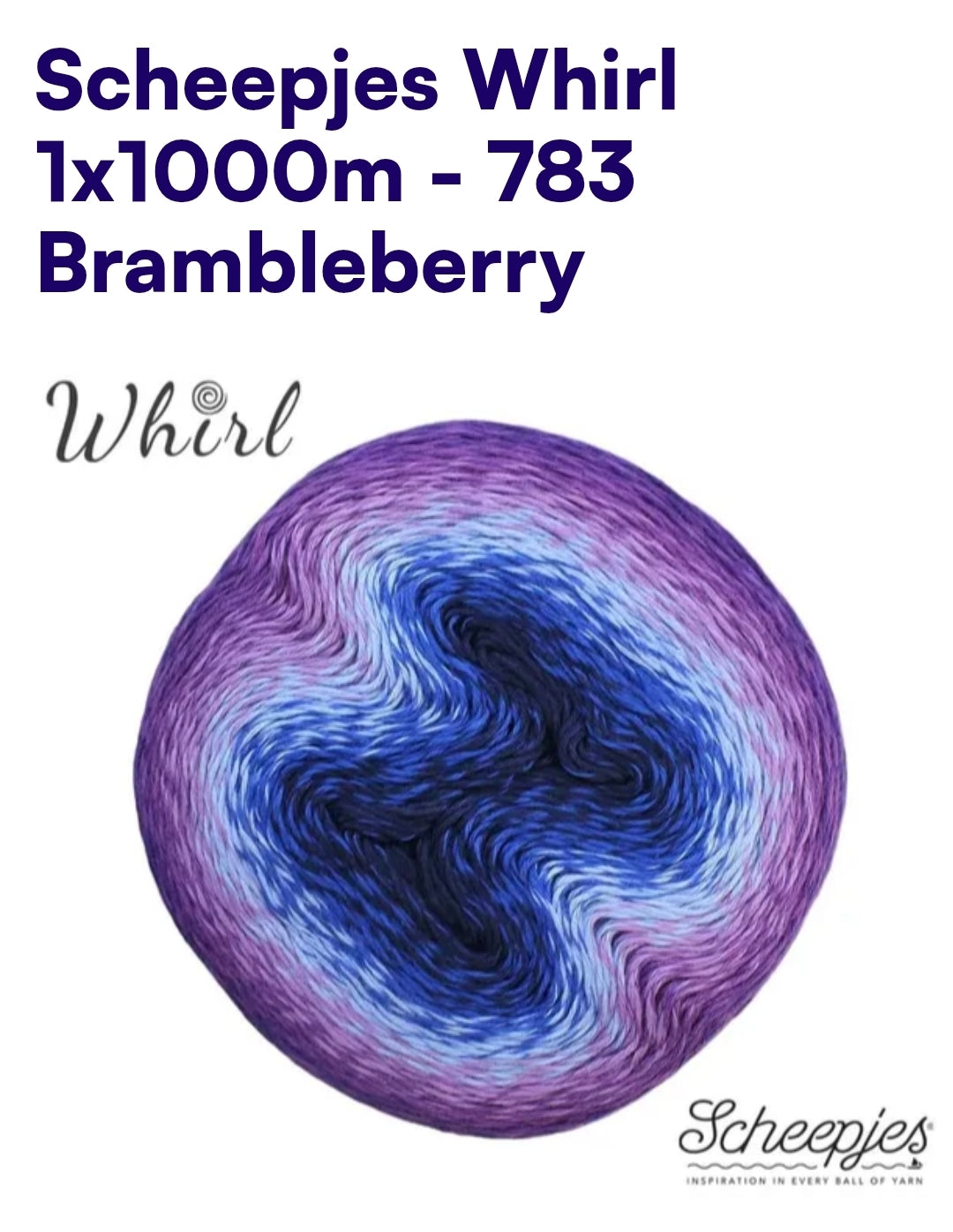 Scheepjes Whirl 1000m Farbverlaufsgarn 783 Brambleberry