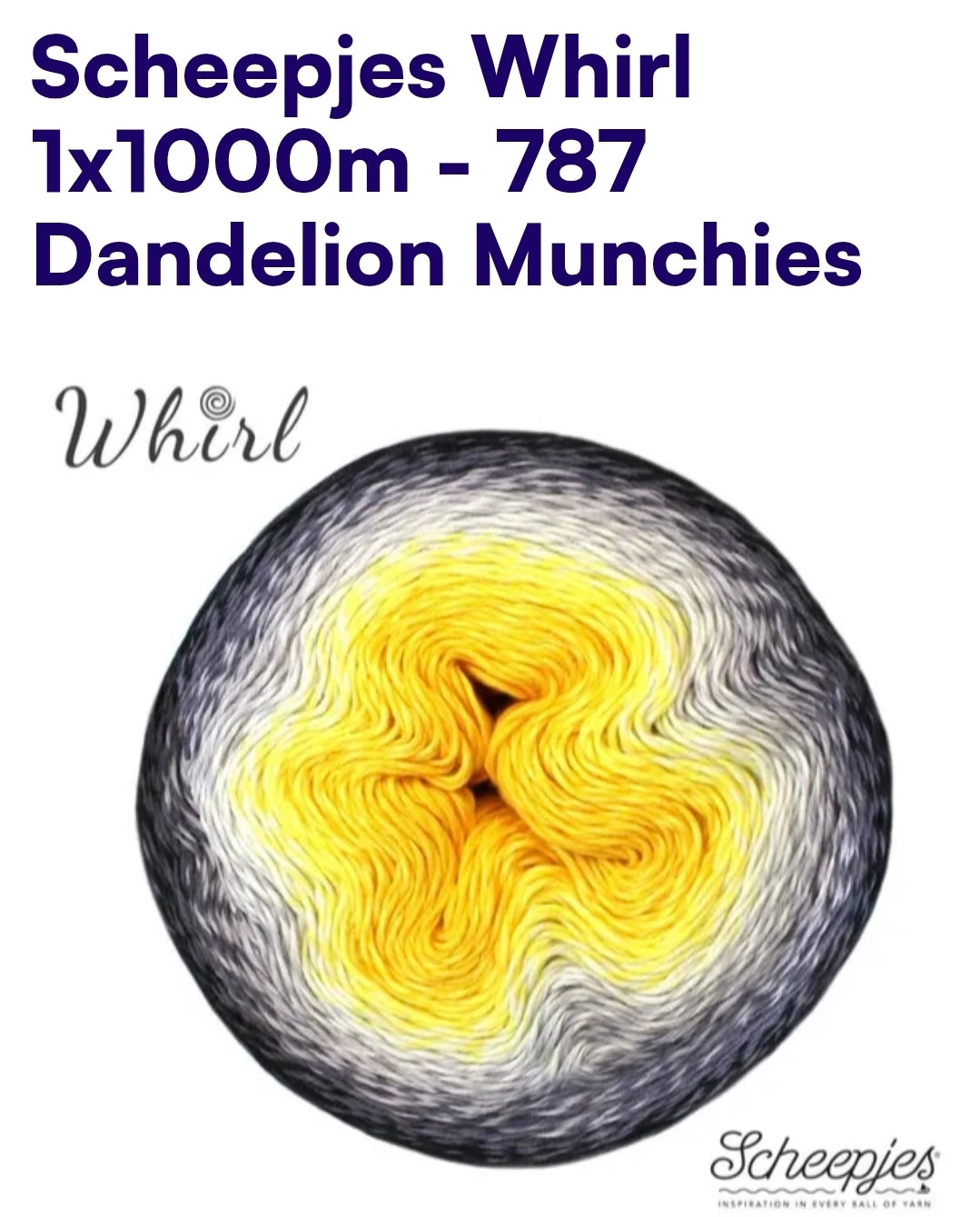 Scheepjes Whirl 1000m Farbverlaufsgarn 787 Dandelion Munchies