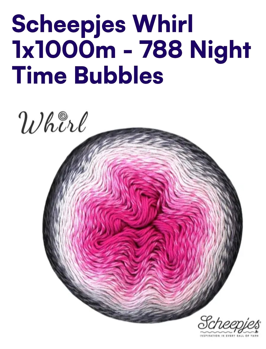 Scheepjes Whirl 1000m Farbverlaufsgarn 788 Night Time Bubbles