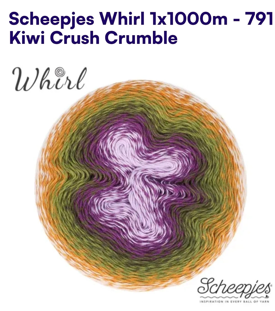 Scheepjes Whirl 1000m Farbverlaufsgarn 791 Kiwi Crush Crumble