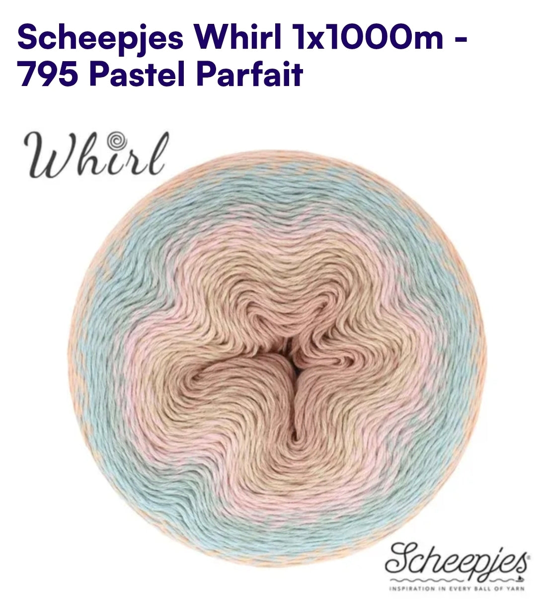 Scheepjes Whirl 1000m Farbverlaufsgarn 795 Pastel Parfait