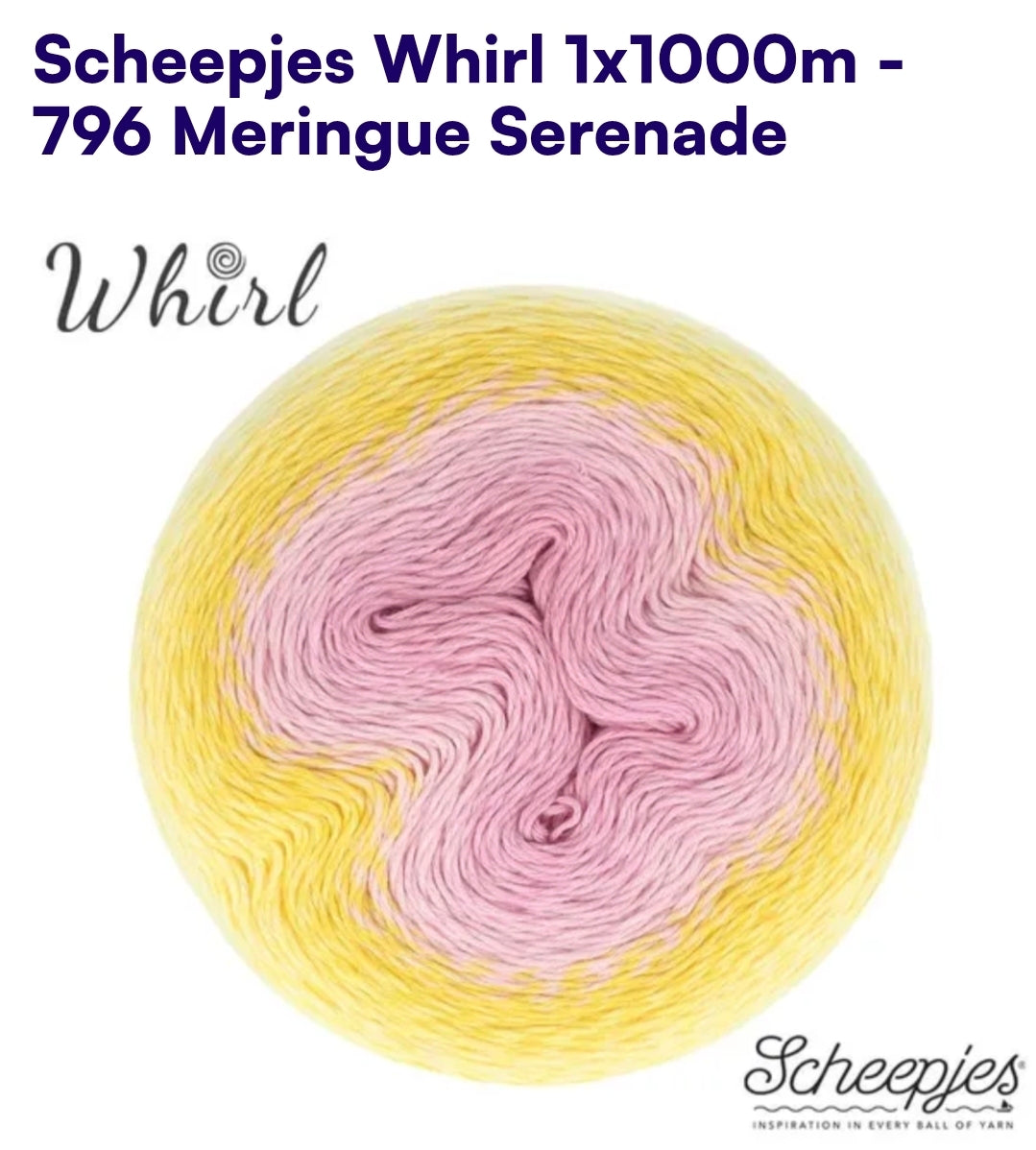 Scheepjes Whirl 1000m Farbverlaufsgarn 796 Meringue Serenade
