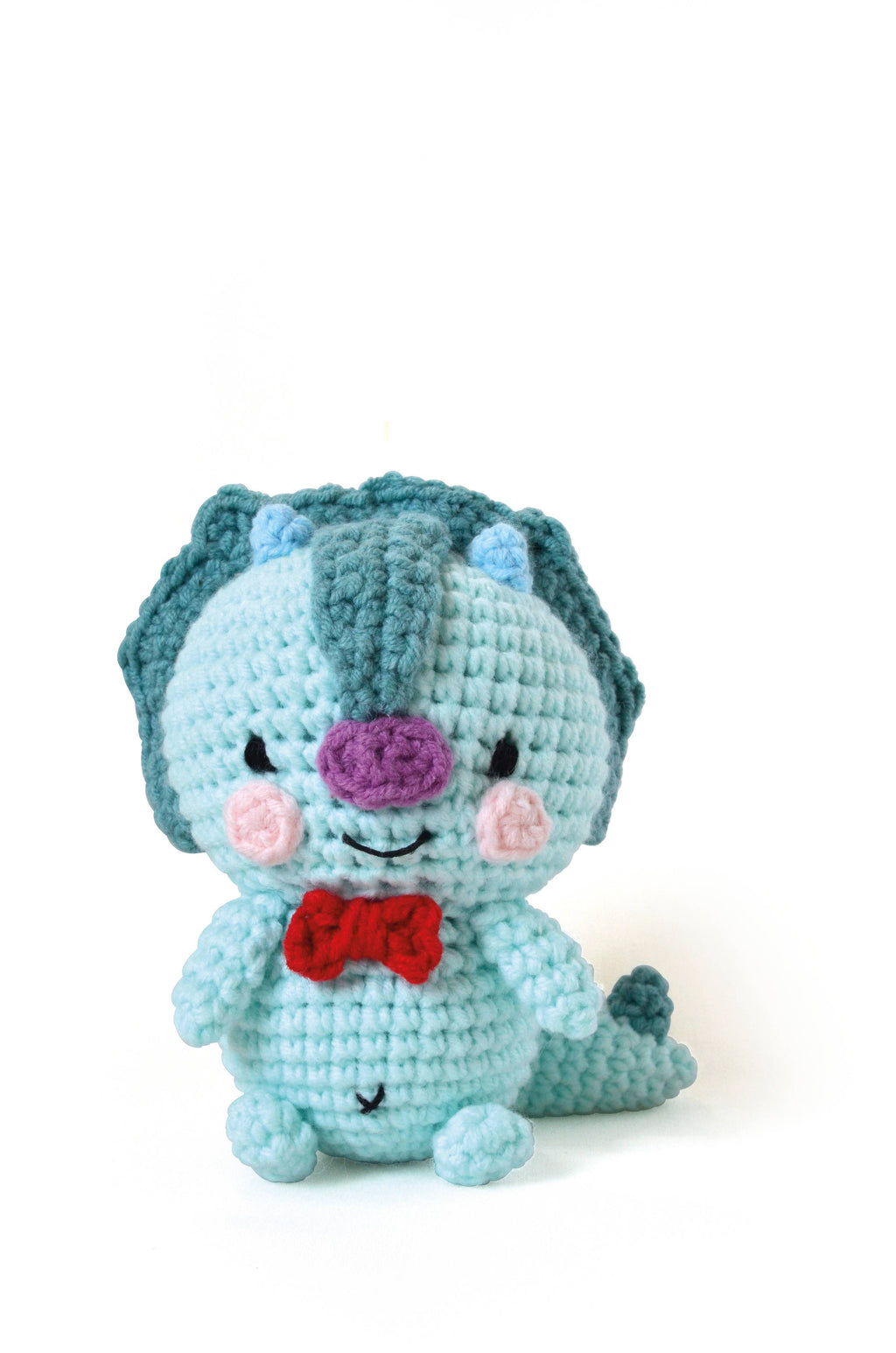Taro der Dinosaurier – Minigurumi Häkel-Kit fertig gehäkelt