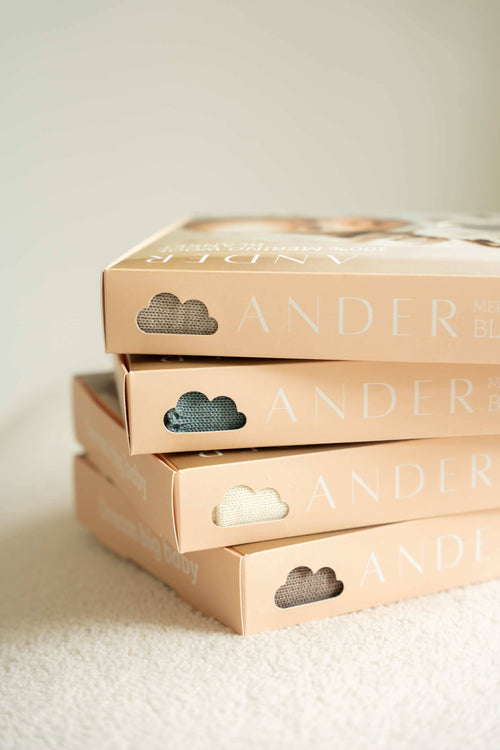 Babydecke aus 100 % Merinowolle - gestrickt ABACO