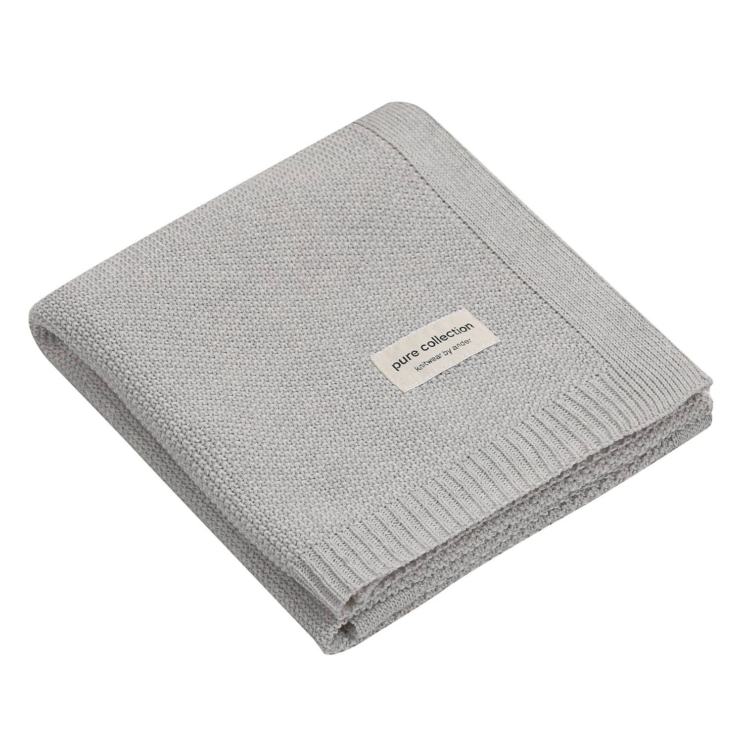 Babydecke Abaco aus 100% Merinowolle in Hellblau von Ander - Detailansicht