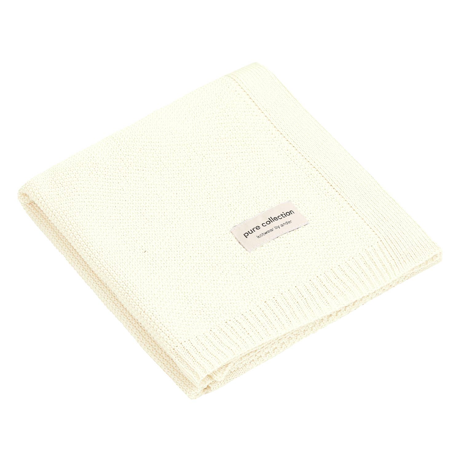 Babydecke Abaco aus 100% Merinowolle in Off-White von Ander - Detailansicht
