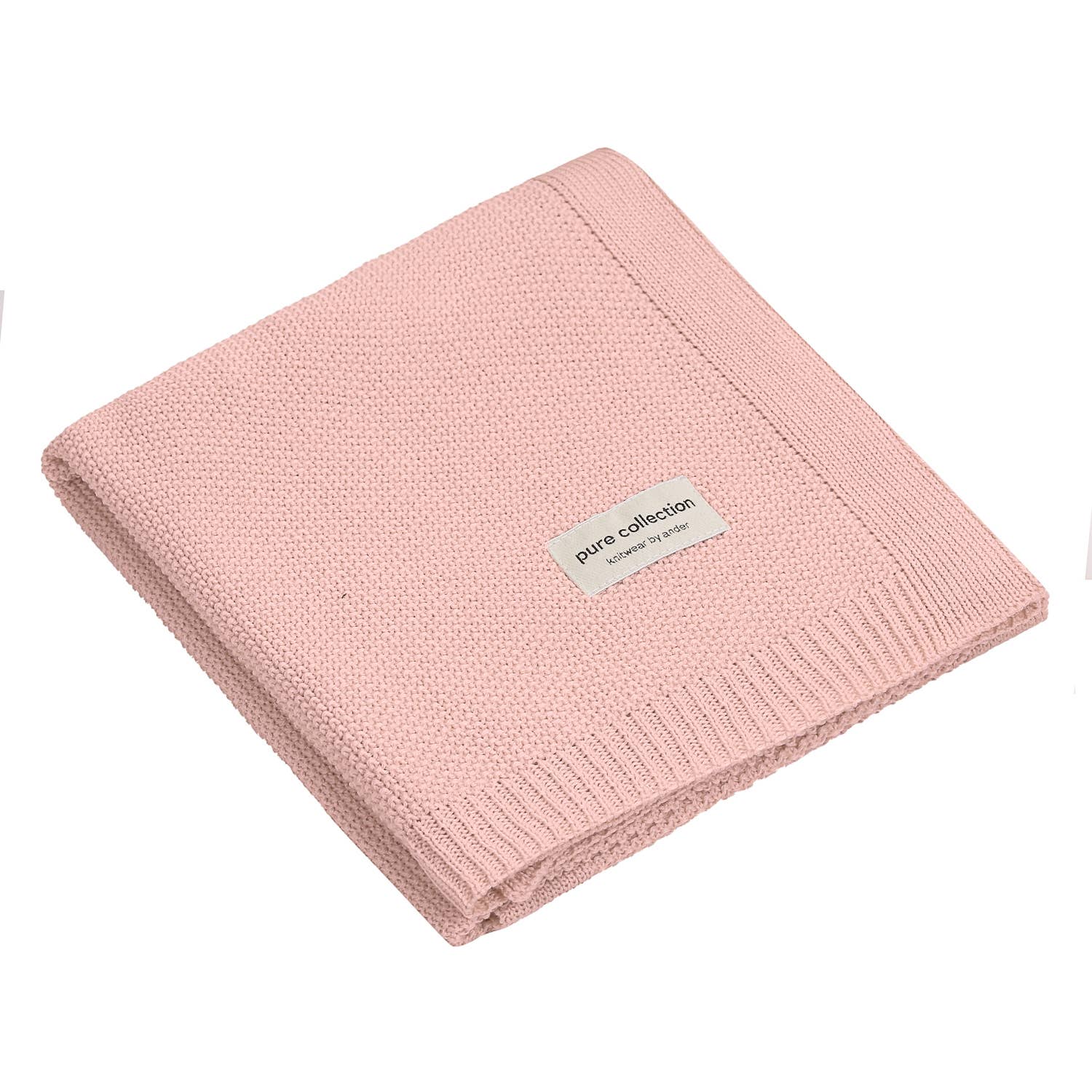 Babydecke Abaco aus 100% Merinowolle in Rose von Ander - Detailansicht