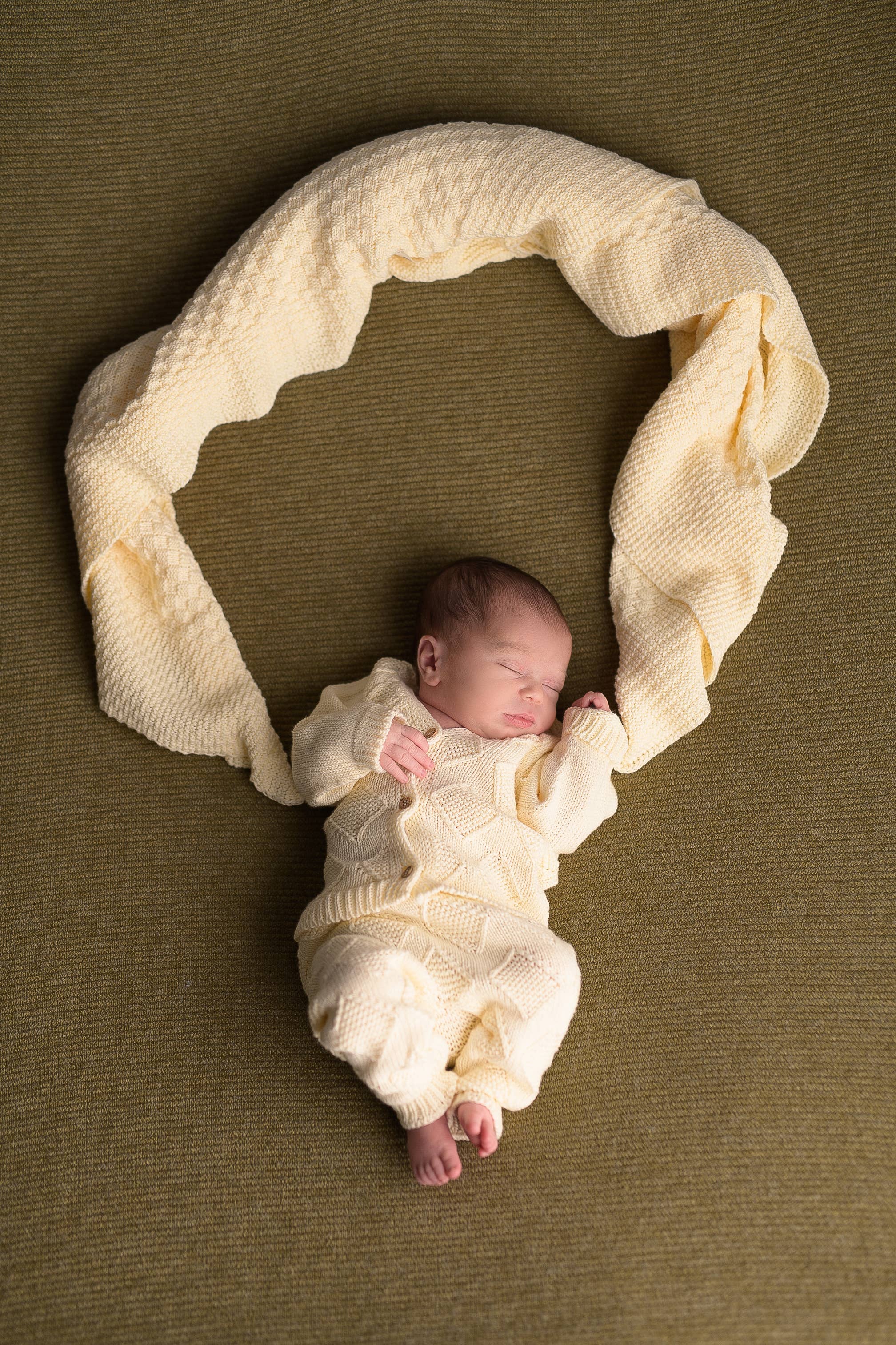 Quadratische rohe Babydecke