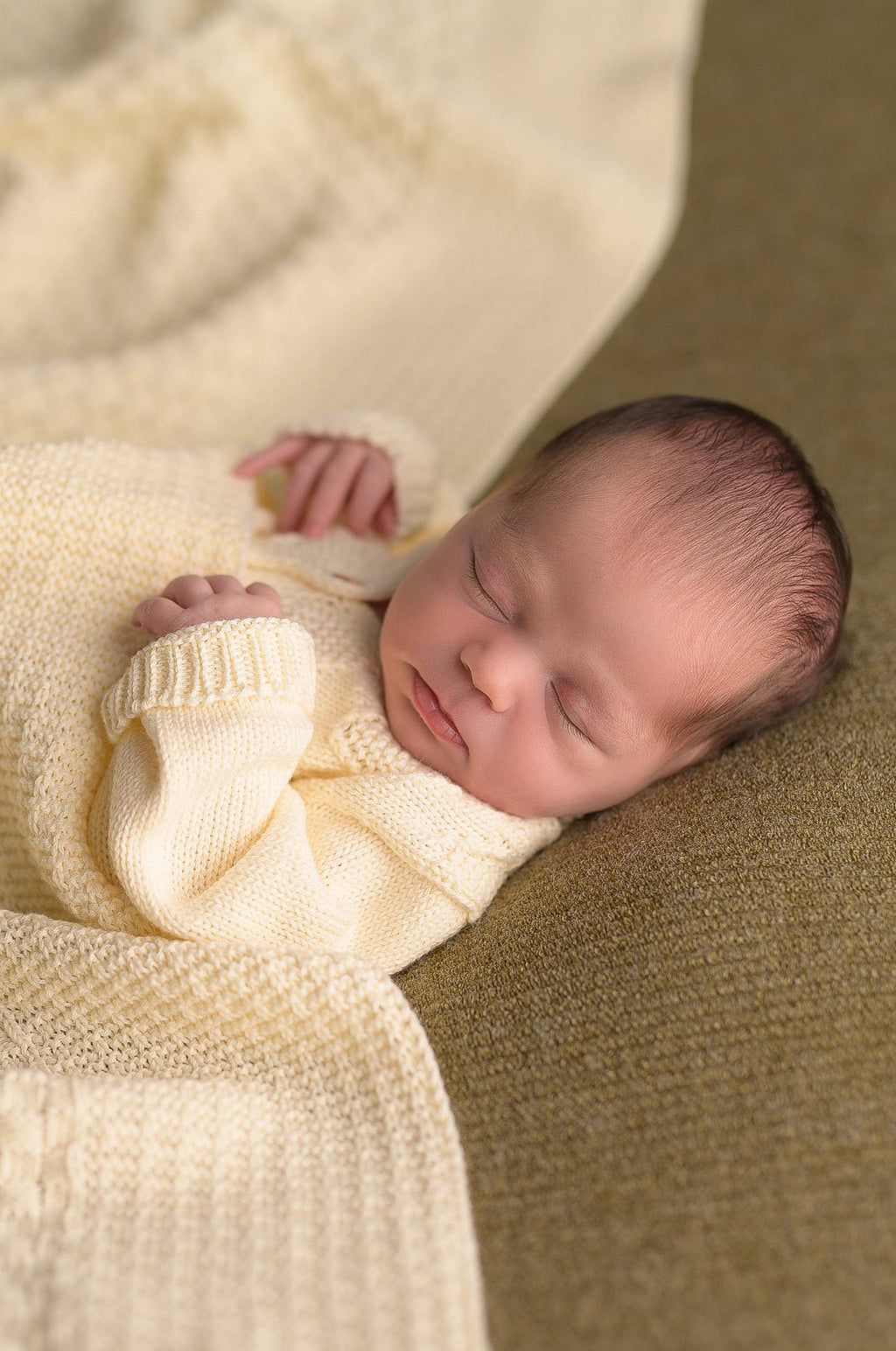 Quadratische rohe Babydecke